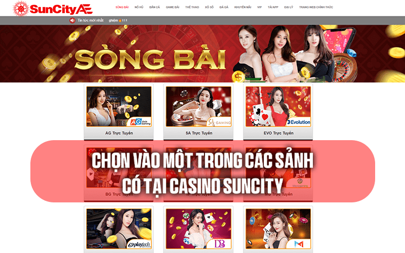 Các bước tham gia gia Casino SUNCITY