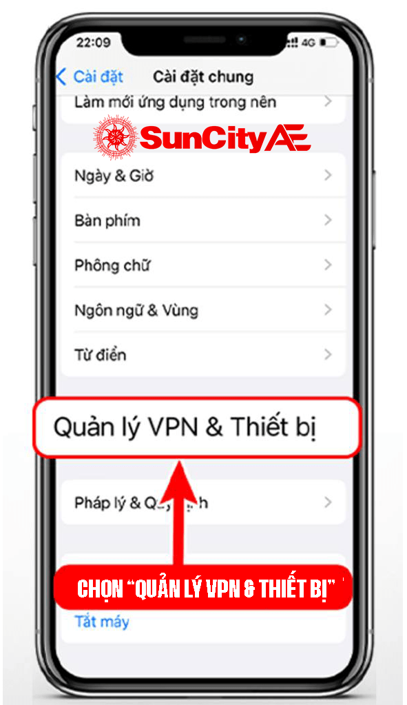 Chọn vào QUẢN LÝ VPN & THIẾT BỊ